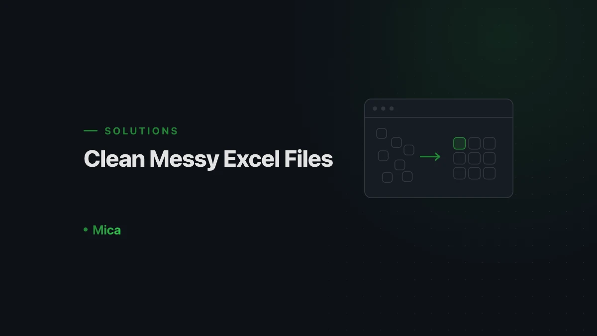 A chaotic spreadsheet being tidied into aligned, consistent columns