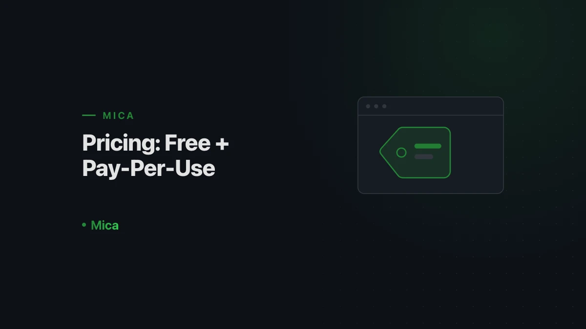 A price tag standing for free download and pay-per-use pricing