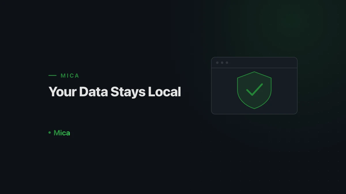 A shield standing for Excel data that never leaves the machine